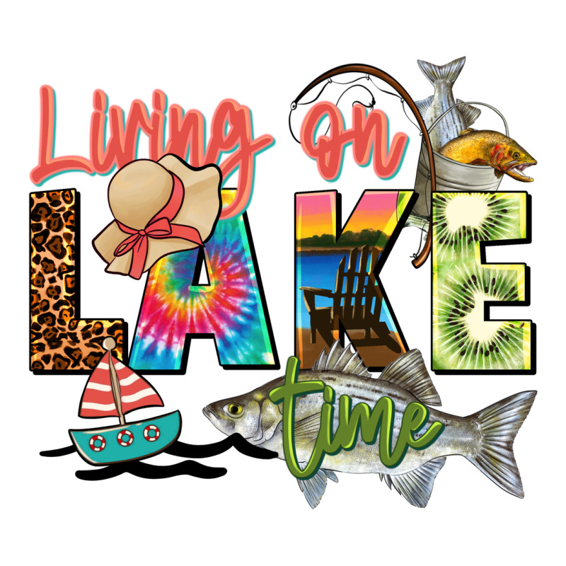 Living On Lake Time Ladies Tee by Zillion Design Studio | Teevron