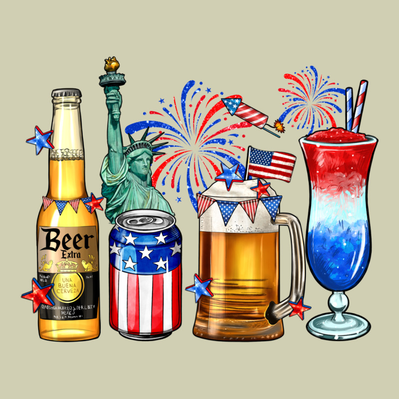 4th Of July American Drinks Heavy Core Tee by Neo Western | Teevron