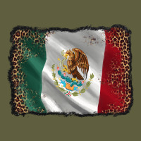 Mexico Flag Black Glitter Leopard Vintage Tee | Teevron