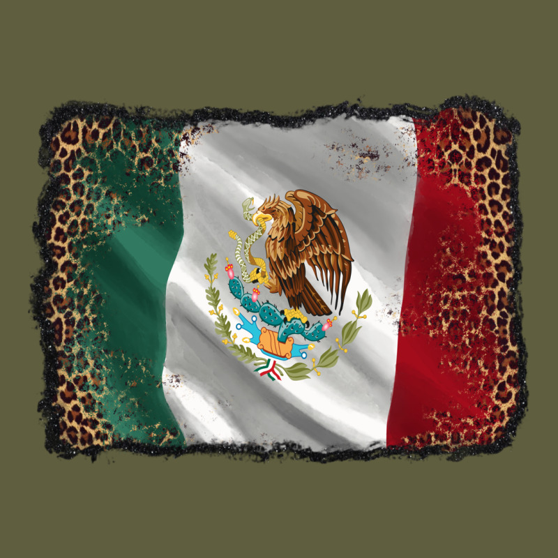 Mexico Flag Black Glitter Leopard Vintage Tee by AdoDesignShop | Teevron
