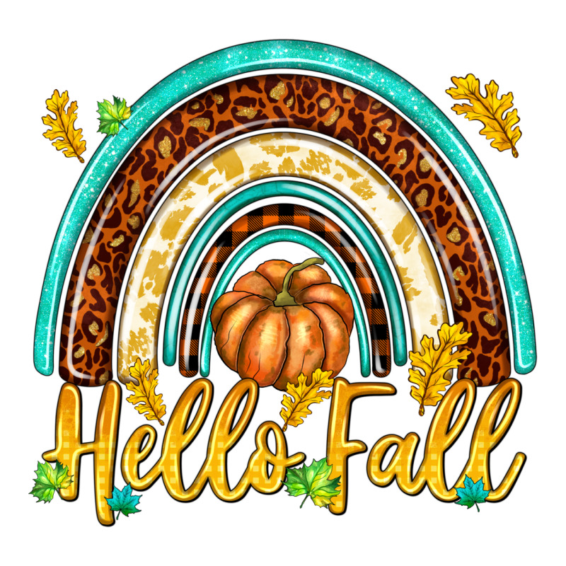 Hello Fall With Rainbow Premium Sweatshirt by texasbilliewilder | Teevron