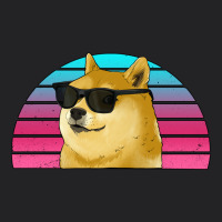 Doge Coin Bitcoin Hodl Retro Sunset Vintage Tee | Teevron