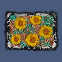Leather Sunflower Background Vintage Hoodie | Teevron