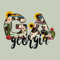 Georgia State Cowhide Serape Cactus Ladies Tee | Teevron