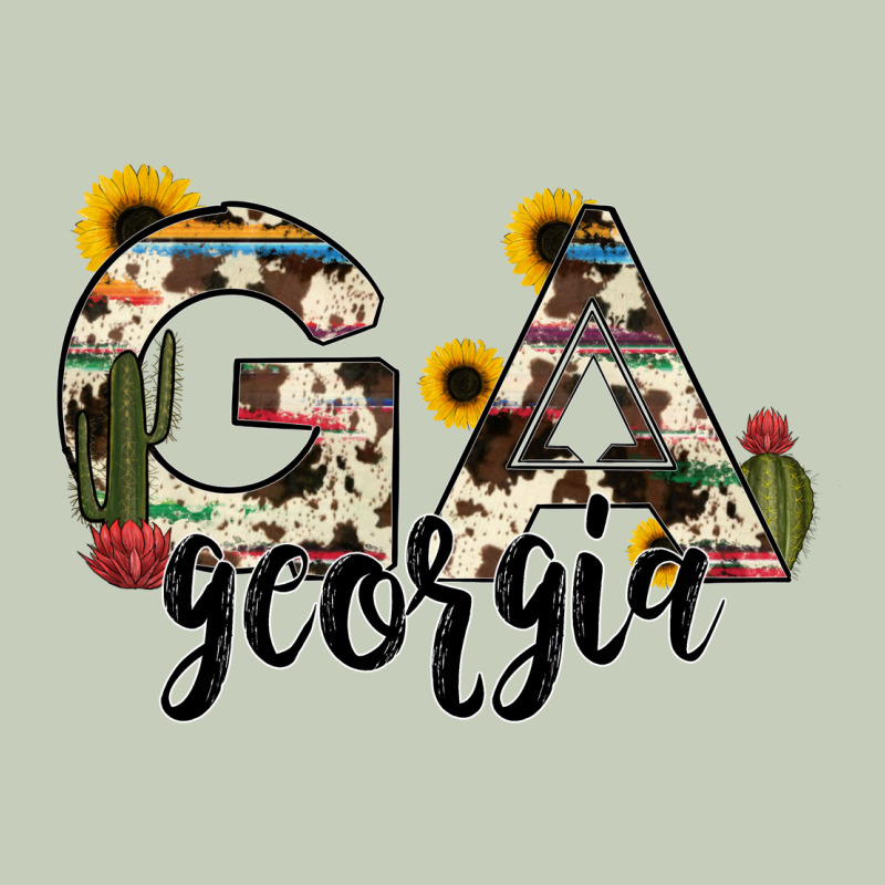 Georgia State Cowhide Serape Cactus Ladies Tee by RanaPortraitStore | Teevron