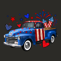 4th Of July American Flag Truck Heavy Core Tee | Teevron