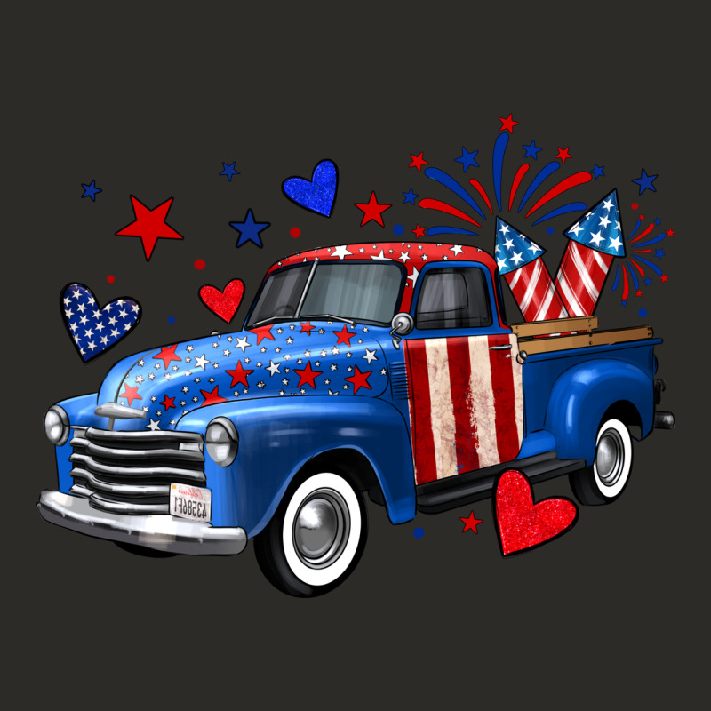 4th Of July American Flag Truck Heavy Core Tee by Neo Western | Teevron
