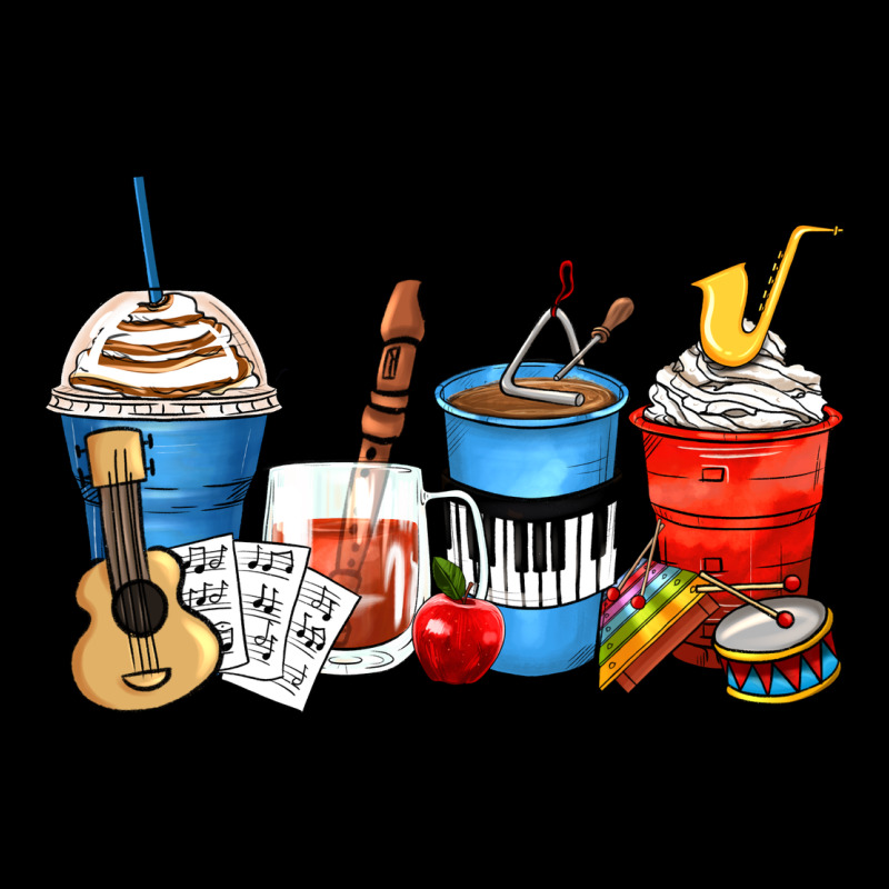 Music Teacher Coffee Cups Ladies Tee by Zillion Design Studio | Teevron