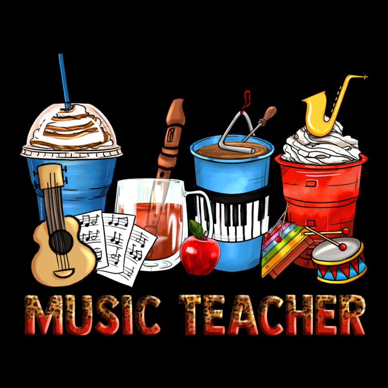 Music Teacher Coffee Cups Ladies Tee by Zillion Design Studio | Teevron