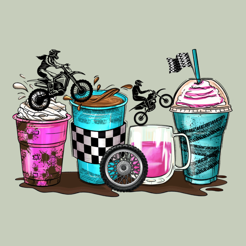 Motocross Coffee Cups Ladies Tee by Zillion Design Studio | Teevron