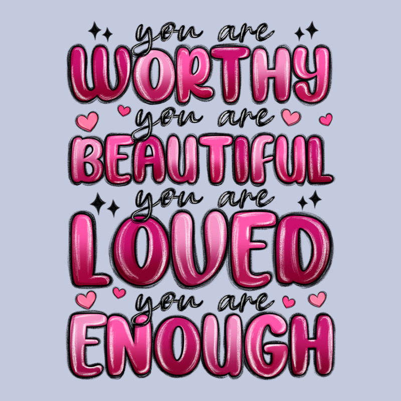 You Are Worthy You Are Beautiful Long Sleeve Tee by MaliasSmallBusiness | Teevron