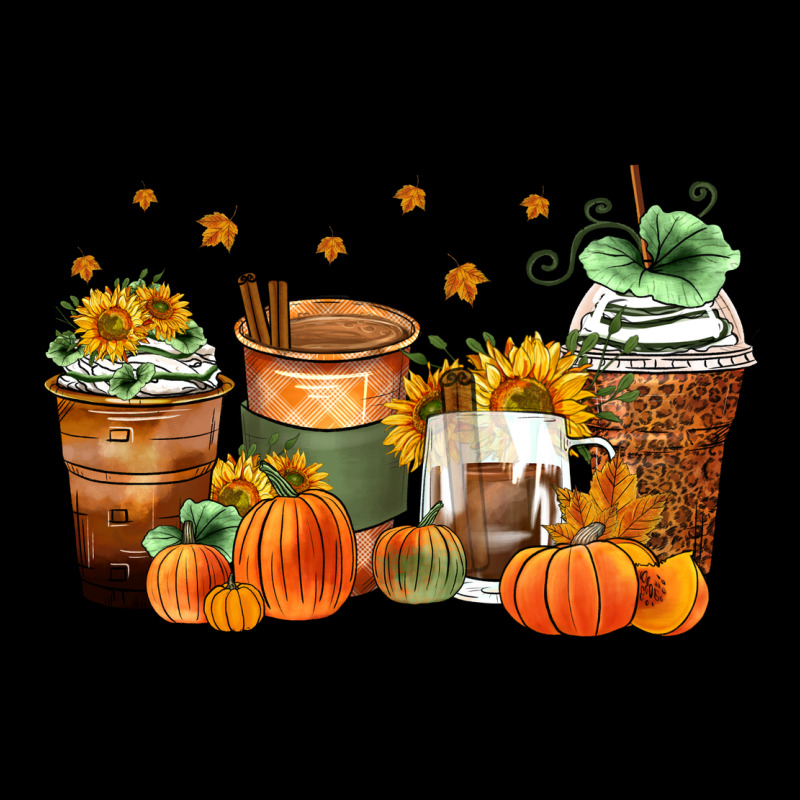 Fall Coffee Cups Ladies Tee by Zillion Design Studio | Teevron