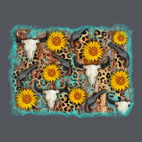 Cow Skull Sunflower Background Vintage Hoodie | Teevron