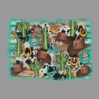 Cactus Cowboy Hat Background Vintage Hoodie | Teevron