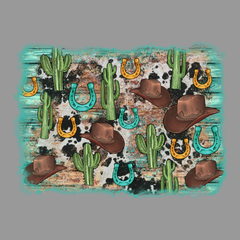 Cactus Cowboy Hat Background Vintage Hoodie by AdoDesignShop | Teevron