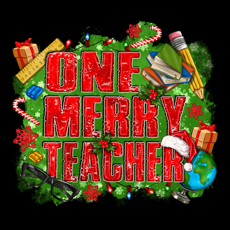 One Merry Teacher Ladies Tee by texasbilliewilder | Teevron