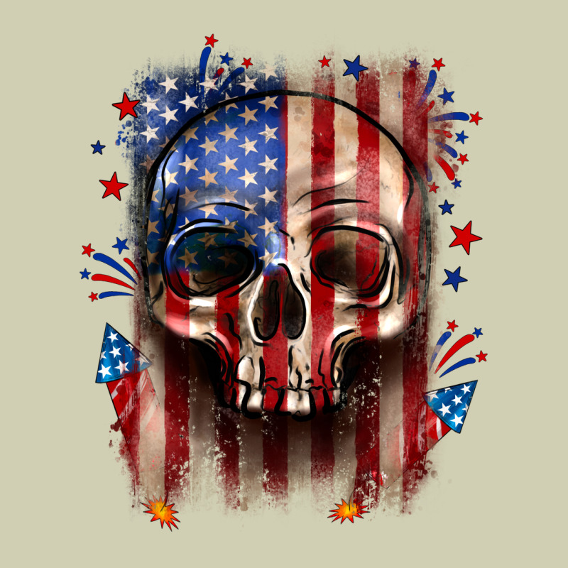 4th Of July Skull American Flag Heavy Core Tee by Neo Western | Teevron