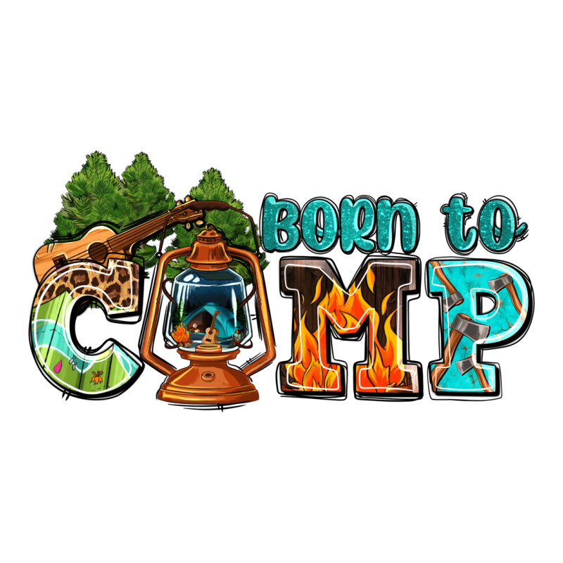 Born To Camp With Guitar Premium Tee by AdoDesignShop | Teevron