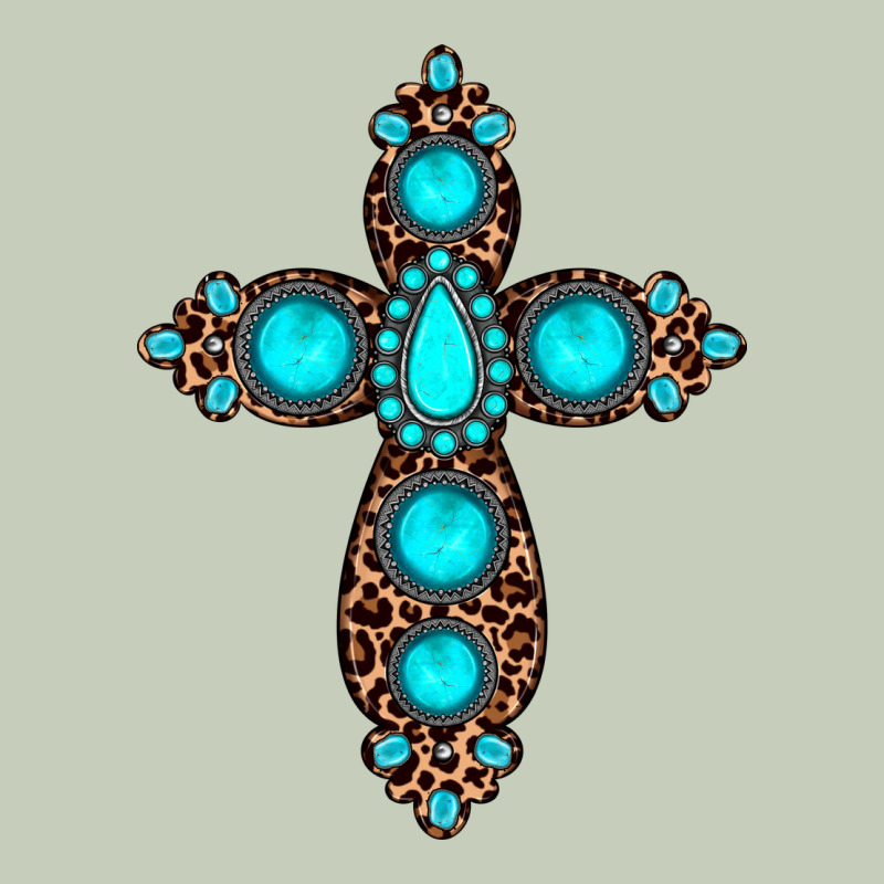 Gemstone Leopard Cross Long Sleeve Tee by JahusDesignShop | Teevron
