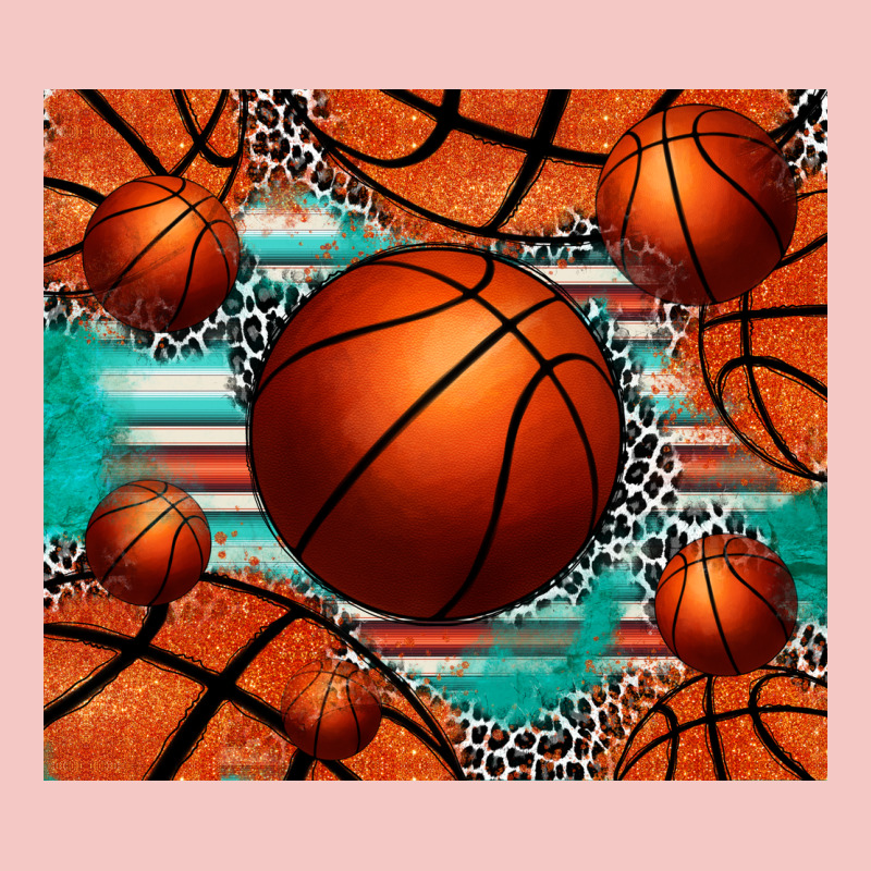 Basketball Leopard Serape Tumbler Urban Heavy Tee by Jasminsmagicworld | Teevron