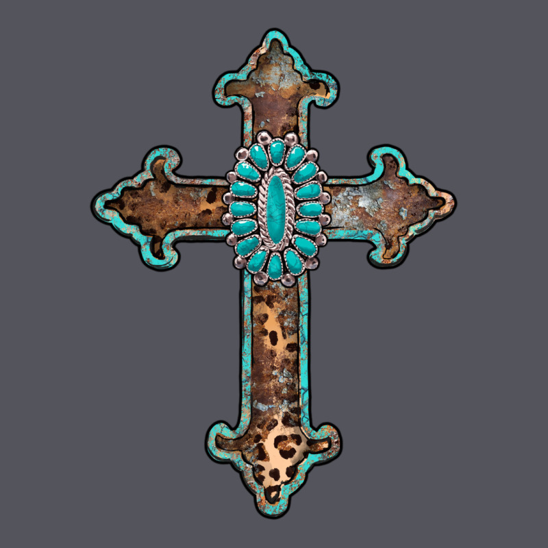 Turquoise Cross Vintage Hoodie by AdoDesignShop | Teevron