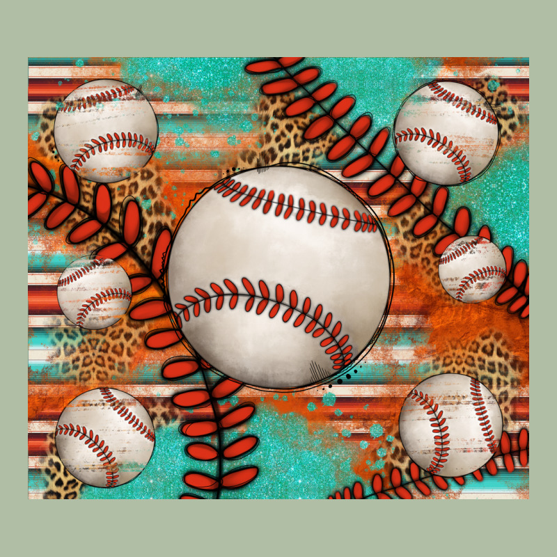Baseball Turquoise Serape Glitter Tumbler Urban Heavy Tee by Jasminsmagicworld | Teevron