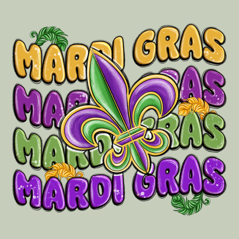 Mardi Gras With Fleur De Lis Long Sleeve Tee by MaliasSmallBusiness | Teevron