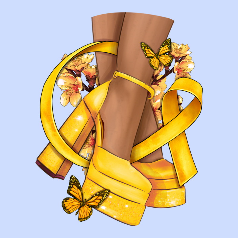 Childhood Cancer Diva Yellow Ribbon Urban Heavy Tee by NancyCooperArtShop | Teevron