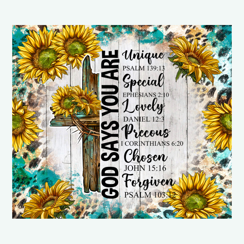 God Says You Are With Sunflower Premium Hoodie by TumblerDesignByShophia | Teevron