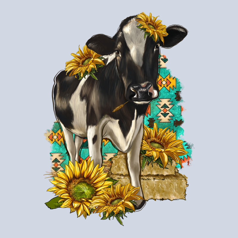Sunflowers Cow Premium Sweatshirt by texasbilliewilder | Teevron