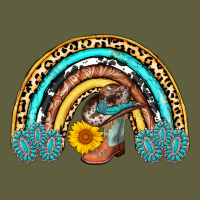 Cowboy Boots And Hat Rainbow Vintage Tee | Teevron