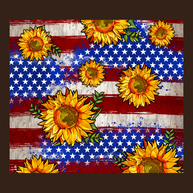 4th Of July Usa Flag Sunflower 20oz Tumbler Heavy Core Tee by Neo Western | Teevron