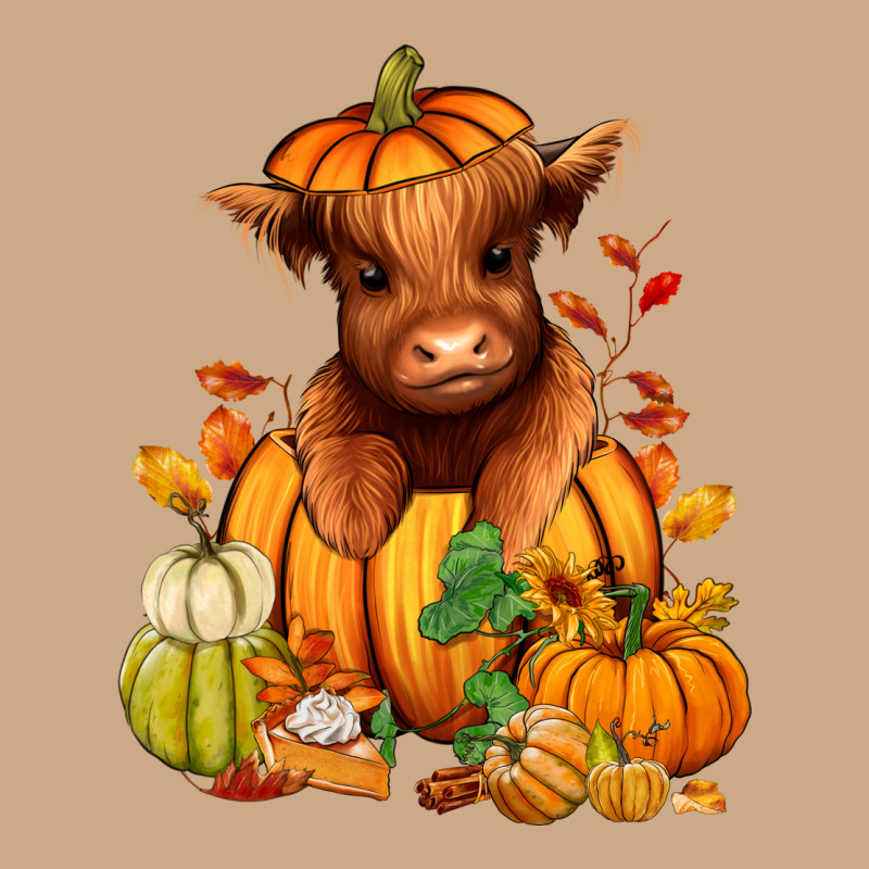 Fall Autumn Heifer Pumpkin Vintage Hoodie by RanaPortraitStore | Teevron