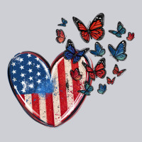 4th Of July American Flag Heart Butterfly Heavyweight Sweatshirt | Teevron
