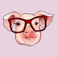 Pig With Red Glasses Ladies Tee | Teevron