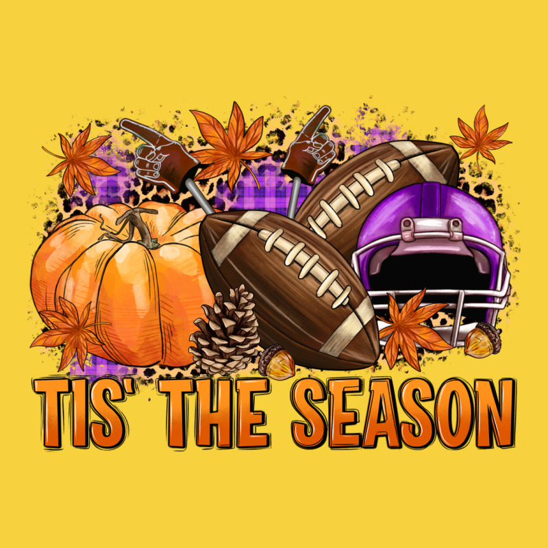 Tis' The Season Football Purple Helmet Premium Sweatshirt by NancyCooperArtShop | Teevron