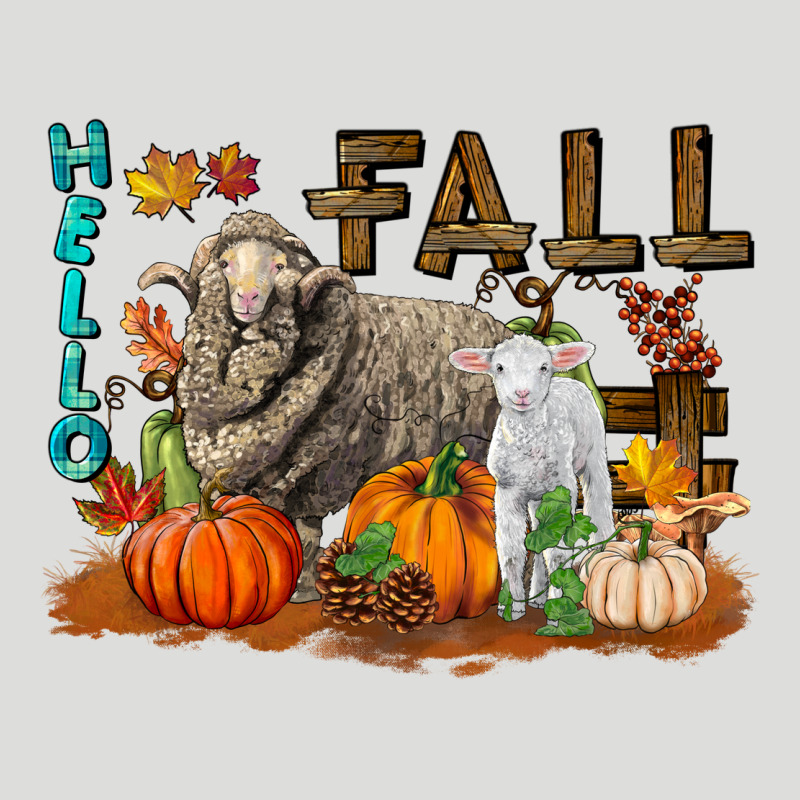Hello Fall Merino Wool Sheep Zipper Hoodie by LillyAllenDesigns | Teevron