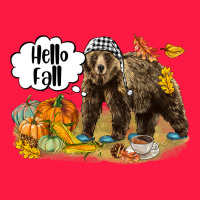 Hello Fall Brown Bear Zipper Hoodie | Teevron