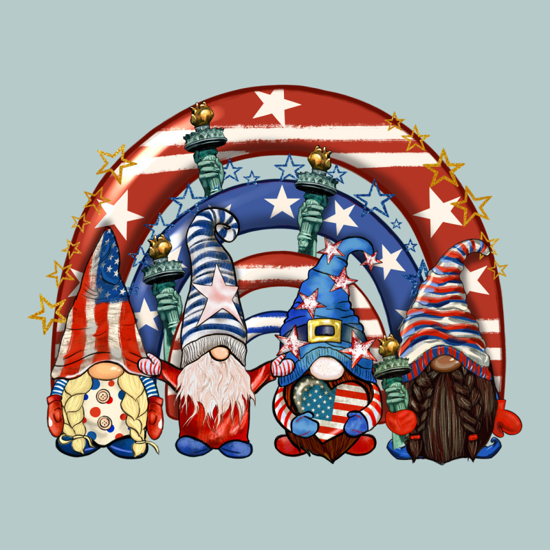4th Of July Rainbow With Gnomes Heavy Core Tee by CowGirlArtShop | Teevron