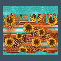 Turquoise Leopard Distressed Serape Background Tumbler Urban Heavy Tee | Teevron