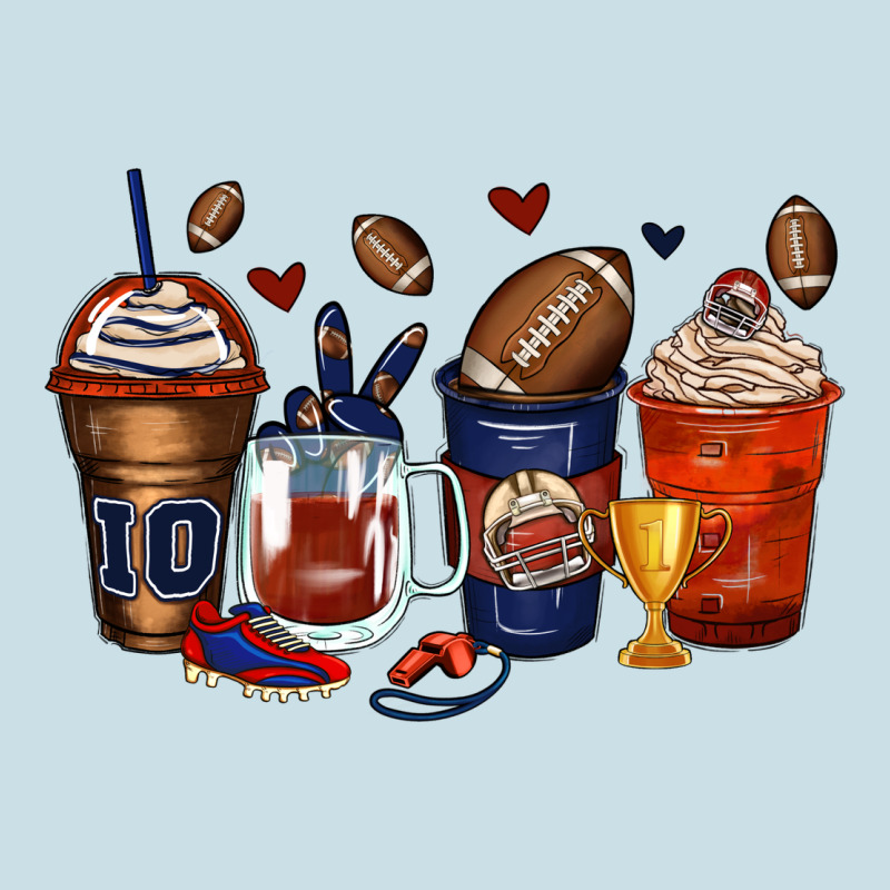 American Football Coffee Cups Ladies Tee by Zillion Design Studio | Teevron