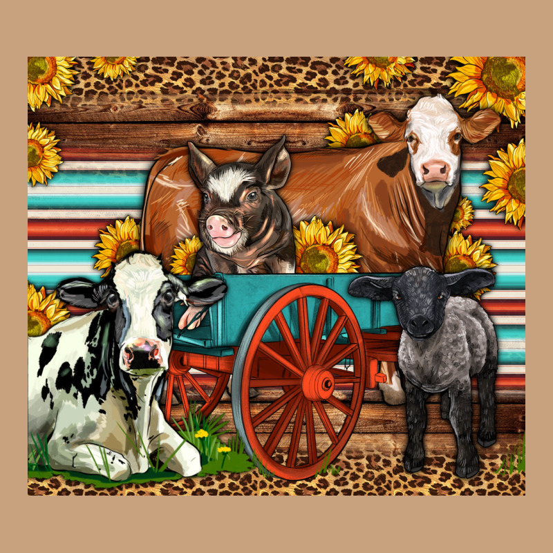 Farm Animals On An Old Wagon Vintage Tee by LillyAllenDesigns | Teevron
