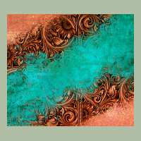 Leather Turquoise Glitter Tumbler Urban Heavy Tee | Teevron