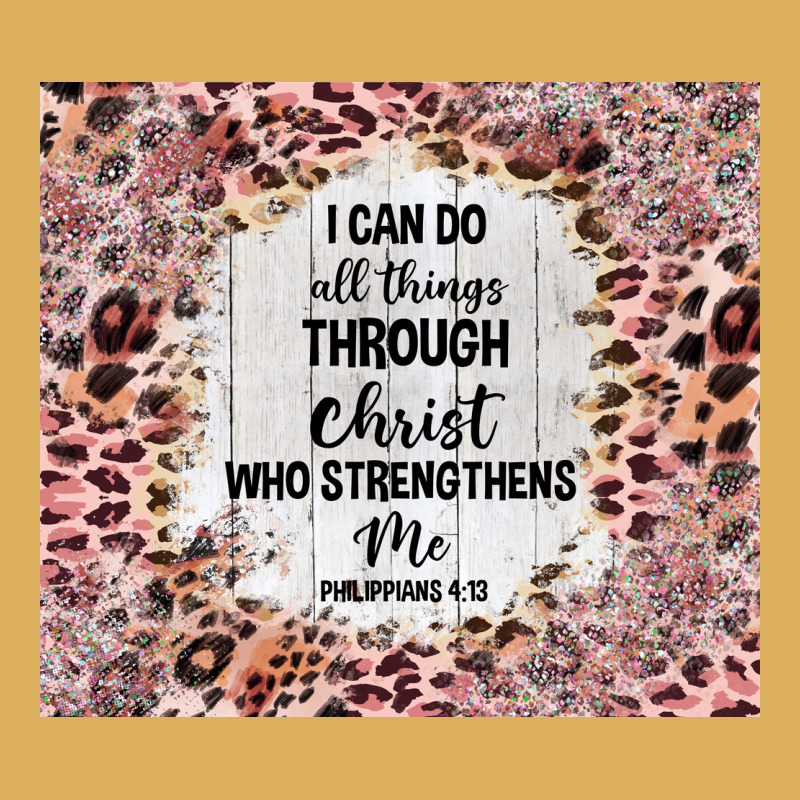 I Can Do All Things With Leopard And Glitter Premium Hoodie by TumblerDesignByShophia | Teevron
