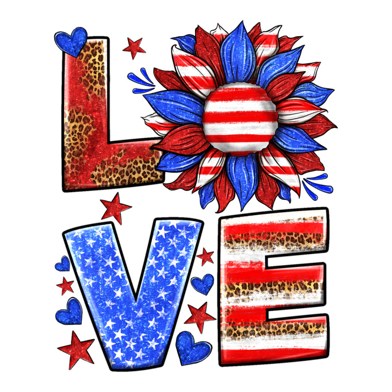 Love America Sunflower Premium Tee by HRA Design Shop | Teevron