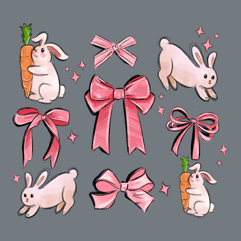 Pink Ribbons With Rabbits Heavyweight Sweatshirt by MaliasSmallBusiness | Teevron