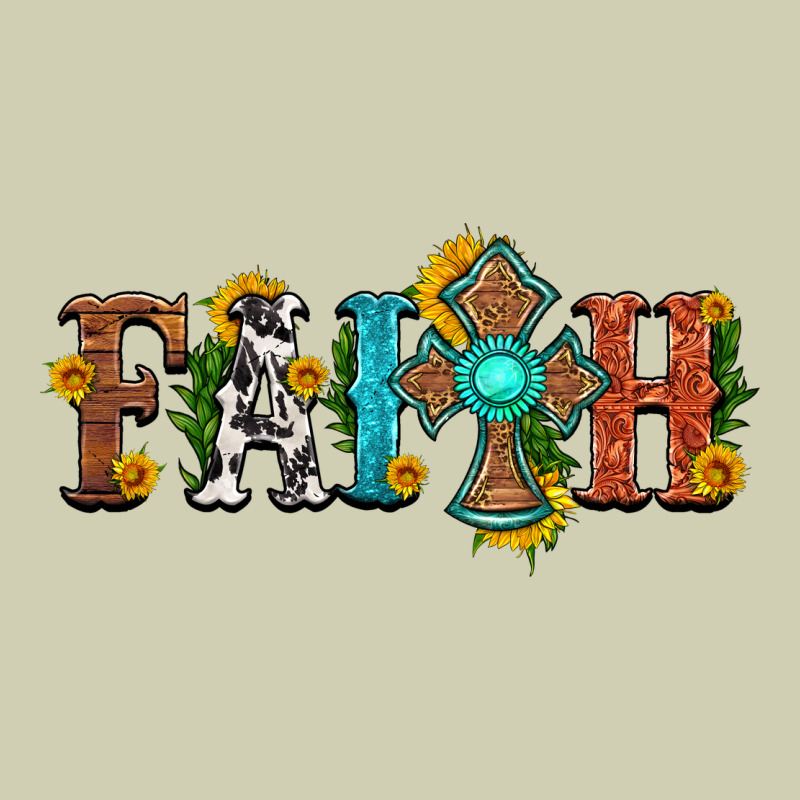 Faith With Cross And Sunflower Heavy Core Tee by HRA Design Shop | Teevron
