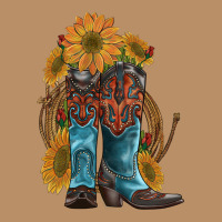 Western Boots With Sunflowers Vintage Hoodie | Teevron