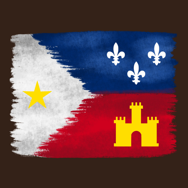 Louisiana Flag Background Heavy Core Tee by BarkalooDesign | Teevron