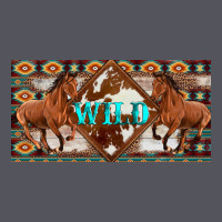 Aztec Horses And Wild With Cowhide License Plate Template Vintage Hoodie | Teevron